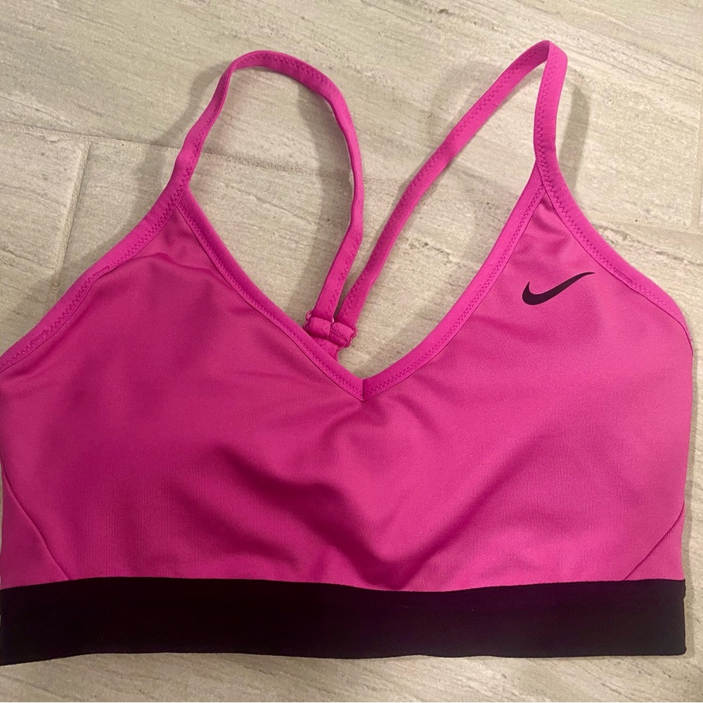 Nike Pink Dri Fit Sports Bra w/Removable Pads
